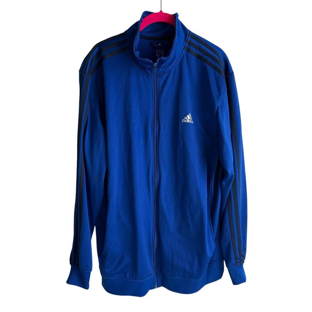 ADIDAS Blue Essentials 3-Stripes Mens‎ Track Jacket, L